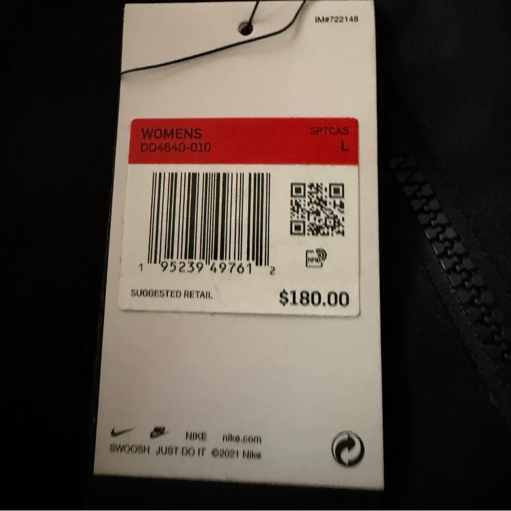 Nike Long Black Bomber Jacket - Picture 3 of 5